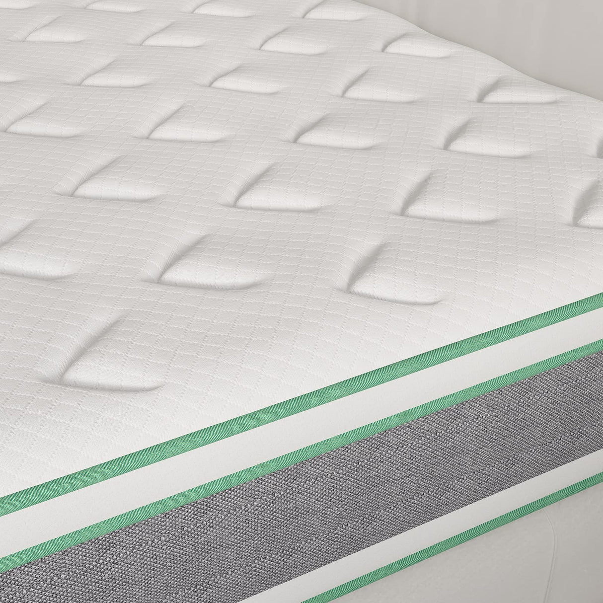 Novilla King Size Mattress, 10 Inch Hybrid Mattress in a Box, Individually Wrapped Pocket Coils Innerspring Mattresses for Motion Isolation, Pillow Top Mattresses with Medium Firm Feel, Groove Novilla
