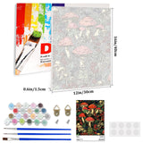 Lxmsja Red Mushroom Paint by Numbers Kit for Adults, Forest Acrylic Paint by Numbers for Adults Beginner, DIY Craft Supplies Oil Painting Kits for Home Wall Decor 12x16 inch (Framed) Lxmsja