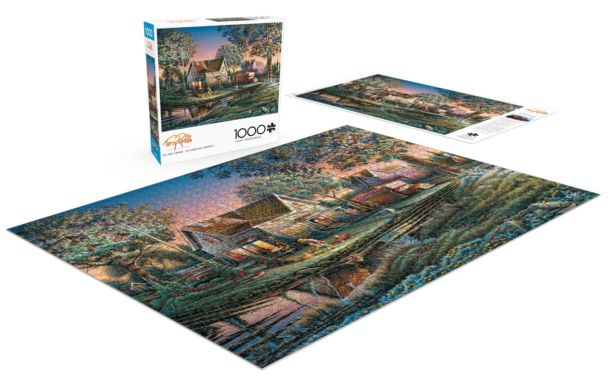 Buffalo Games - Terry Redlin - His First Friend - 1000 Piece Jigsaw Puzzle for Adults Challenging Puzzle Perfect for Game Nights - 1000 Piece Finished Size is 26.75 x 19.75, Large Buffalo Games