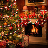 GRACCEE 200pcs Christmas Wooden Beads Xmas Red Buffalo Plaid Polished Craft Natural Round Wood Beads for Christmas Party DIY Indoor Decoration. YUJUN