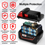 WORTHMAH 2 Pack 5.0Ah 18V Replacement Batteries and Charger Replacement for Milwaukee M18 Lithium Ion Battery Compatible with Milwaukee 48-11-1815 48-11-1820 48-11-1828 Cordless Power Tools Worthmah