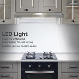 CIARRA Ductless Range Hood 30 inch Under Cabinet Hood Vent for Kitchen Ducted and Ductless Convertible CAS75918A CIARRA