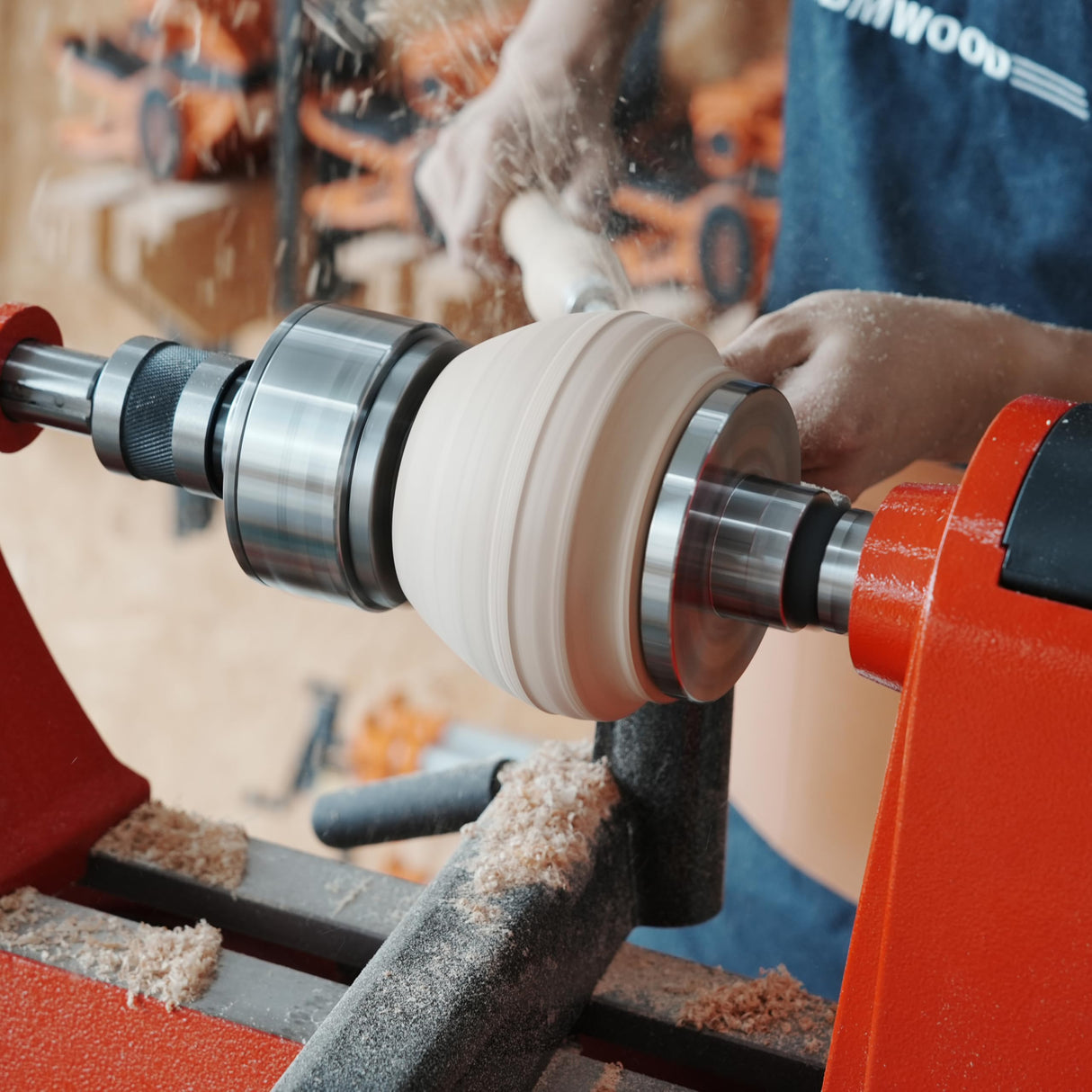 BMWOOD Woodturning Live Tailstock Chuck Adapter to 1" x 8TPI Thread with #2 Morse Taper Mount BMWOOD