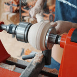 BMWOOD Woodturning Live Tailstock Chuck Adapter to 1" x 8TPI Thread with #2 Morse Taper Mount BMWOOD