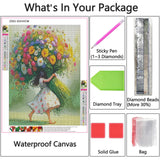 Shouruihua Diamond Painting Kits for Adults, Fairy & Flowers Diamond Art Kit for Adults Beginner, DIY Full Drill Diamond Dots Paintings with Gem Art and Crafts for Adult Home Decor 15.7x11.8 in Shouruihua