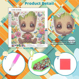 Sretoul 6 Pack Cartoon Diamond Art Kits for Kids- 6 Pack Small Diamond Art Painting, Arts and Crafts for Kids Ages 4-8-12 6X6 Inch Sretoul