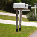 (4 PCS) LADECH 4x4 Post Anchor Base with Bottom Drainage Hole, Concealed Bolts, Black Powder Coated Brackets for Fence Posts, Pergola, Mailbox Post, Come with Wood Screws and Concrete Anchors LADECH