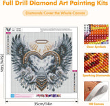 Axquilon Diamond Art Kits for Adults - Heart Wing Diamond Painting Kits for Adults, 5D Round Full Drill DIY Gem Art Paint by Diamonds for Home Wall Decor 14x14 inch Axquilon
