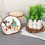 kukmakri 26 PCS Unfinished Wood Slices for Centerpieces, 5.5-6.3 Inch Natural Wood Slices with Tree Bark Pine and Wood Rounds Discs for DIY Crafts, Centerpieces, Art & Decor kukmakri