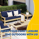 AAAAAcessories Outdoor Deep Seat Cushions for Patio Furniture, Waterproof Replacement Patio Chair Cushions Set of 4, 24 x 24 x 5 Inch, Navy Blue AAAAAcessories