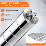 REIBII 5 Tier Wire Shelving,Storage Shelves Metal Shelves for Storage Loads 1200LBS,Adjustable Garage Shelving Heavy Duty Metal Shelving Storage Rack for Pantry Kitchen,71''HX35.5''WX14''D,Chrome REIBII