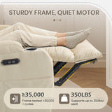 CALIVIA Wall Hugger Power Reclining Loveseat with Manual Adjustable Headrests, Electric Recliner Sofa with USB/Type-C Ports, Cup Holders – Perfect for RV and Small Spaces (Beige) CALIVIA