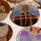 8 PCS Singer Diamond Art Coasters Kits, Pop Star Diamond Painting Coasters with Holder Set of 8, DIY Drink Coasters Art Crafts Supplies for Adults Cup Mat for Home Decor House Warming Gifts Non-Slip YSUNETER