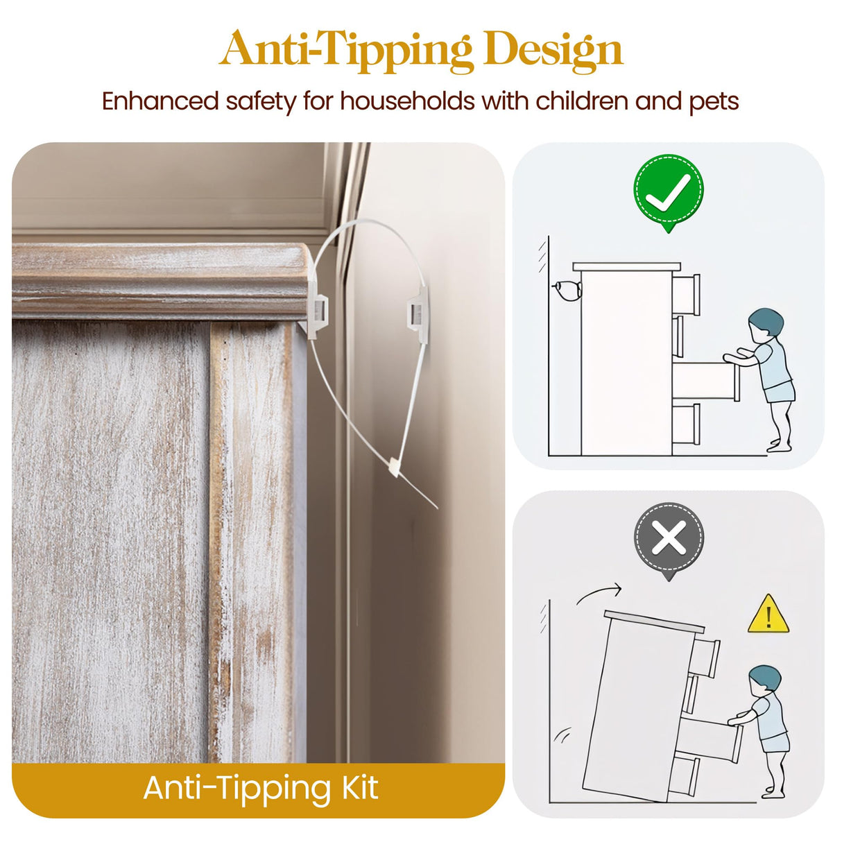 FansaFurn Accent Storage Cabinet with 3 Carved Doors and Shelves, Farmhouse Sideboard Buffet Sideboard with Storage, Wood Kitchen Cabinet for Living Room, Entryway, Dining Room and Kitchen, Wash Grey FansaFurn