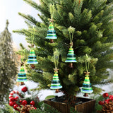 Soulchen 12 Sets Button Christmas Tree Craft Kits Make Your Own Button Christmas Tree Decorations DIY Xmas Hanging Ornament for Holiday Stocking Filler Gift Decor(Green) Soulchen
