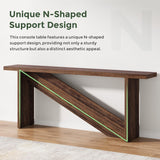 VANOMi Console Table with LED Lights, 70.86" Long Sofa Table Behind Couch, Narrow Wood Entryway Table, Farmhouse Foyer Table, Industrial Console Table for Entryway, Living Room, Hallway, Rustic Brown VANOMi