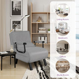 TYBOATLE Folding Chair Bed, Comfy Convertible Sleeper Sofa, 5 in 1 Folding Bed with 5-Position Adjustable Backrest & Pillow, Floor Single Chairs, Cozy Futon Chair for Small Spaces, Office (Light Grey) TYBOATLE