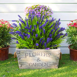 TSTWETO Artificial Plants Outdoor, 22 Pcs Fake Flowers UV Resistant Outdoor Fake Plants, Lavender Artificial Flowers Plastic Fake Faux Flowers Shrubs for Home Porch Garden Yard Window Box TSTWETO