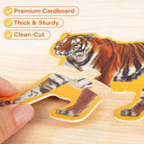 BenBen Puzzles for Toddlers 2-4,12 Animal Puzzles, 3 Levels Step-by-Step Color-Coded Jigsaw Puzzles, 48 Pieces Total, Educational Montessori Toys for Preschool Girls Boys BenBen