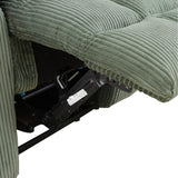 SIENWIEY Recliner Sofa Set for Reclining Living Room Furniture，Green Corduroy Reclining Sofa and Loveseat Set Manual Fabric Reclining Couch Set with 3 Seater Reclining Sofa 2 Seater Loveseat Recliner SIENWIEY