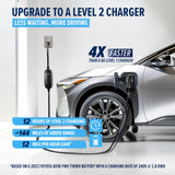 Asani Level 1 & 2 EV Charger - 110-240V at 16 Amps - Portable Electric Vehicle EV Charger with NEMA 6-20 with NEMA 5-15 Adapter Plug for J1772 Electric Cars Asani