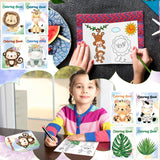 Jutom 24 Pcs Safari Jungle Animals Party Favors Coloring Books Bulk for Kids Adults Gifts Mini DIY Art Drawing Book for Home School Classroom Activity Jungle Party Supplies Jutom