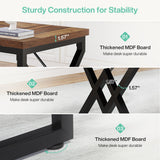 Tribesigns Executive Desk, Office Desk with Extra Thickened Wooden Tabletop and Metal Frame, Large 63 Inches Computer Desk Writing Table Study Desk for Home Office, Rustic Brown Tribesigns