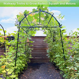 Lalahoni Garden Arch Trellis for Climbing Plants Outdoor, 7 ft Tall Walkway Metal Archway Arbor Tunnel Large for Vegetables Plant Cucumber Trellis for Garden Raised Bed, Black lalahoni