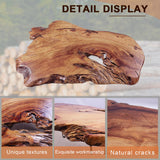 TRFCDSHH Natural Wood Coffee Table，Unique Live Edge Coffee Table for Living Room TRFCDSHH