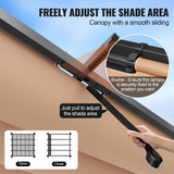 VEVOR 10'x10' Outdoor Retractable Pergola with Canopy, Aluminum Pergola with Retractable Canopy, Modern Pergola with Sun Shade Canopy for Patios, Gardens, Decks, Backyards (Beige) VEVOR