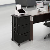 MAX Houser Dresser Storage with 3 Drawers, Fabric Dresser Tower, Vertical Storage Unit for Bedroom, Closet, Office, Black MAX Houser