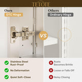 TETOTE 15 x 26 Bathroom Mirror with Storage with Tempered Beveled Mirror Silver Medicine Cabinet Aluminum Cabinet DTC Hinges, Stepless Adjustable Shelves, Recessed/Surface-Mounted TETOTE