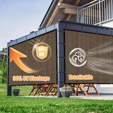 Amagenix 90% Sun Shade Cloth with Grommets, 10' x 20' Pergola Replacement Shade Cover Canopy Privacy Screen for Outdoor Patio Garden, Mocha (We Customized) Amagenix