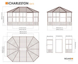 Sojag Outdoor 12' x 15' Charleston Solarium, Outdoor Sun Shelter and Shade Structure ShelterLogic