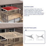 Windscreen4less 12' x 18' Waterproof Sun Shade Sail Straight Edge Outdoor Canopy Cover UV Block for Lawn Patio Backyard Garden Deck Pergola (Beige) Windscreen4less