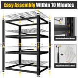 PrimeZone 40" W Heavy Duty Garage Shelving 2200 LBS 4 Tier Storage Shelves Adjustable Industrial Metal Wire Shelf Utility Rack for Garage,Basement,Pantry,Warehouse,Commercial,40" W X 20" D X 60" H PrimeZone