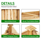 PrimeZone 2PCS 48 x 24 x 30 in FSC-Certified Acacia Wood Raised Garden Bed - Elevated Planter Box with Legs, Plant Stand Outdoor for Herbs, Vegetables, Flowers in Backyard, Patio, Balcony, Gardening PrimeZone