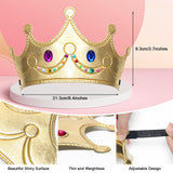 Hoedia 25PCS Foam Princess Crowns and Tiaras for Birthday Party Favors Hats, DIY Prince Crown Kit Paper Tiara with Crystal Diamond Sticker Hoedia