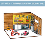 Endark 8x10FT Outdoor Storage Shed with Window, Lockable Sliding Doors & Metal Sloped Roof, Waterproof & Rust-Resistant for Garden, Backyard, Patio, Lawn, for Backyard Tools Storage Endark