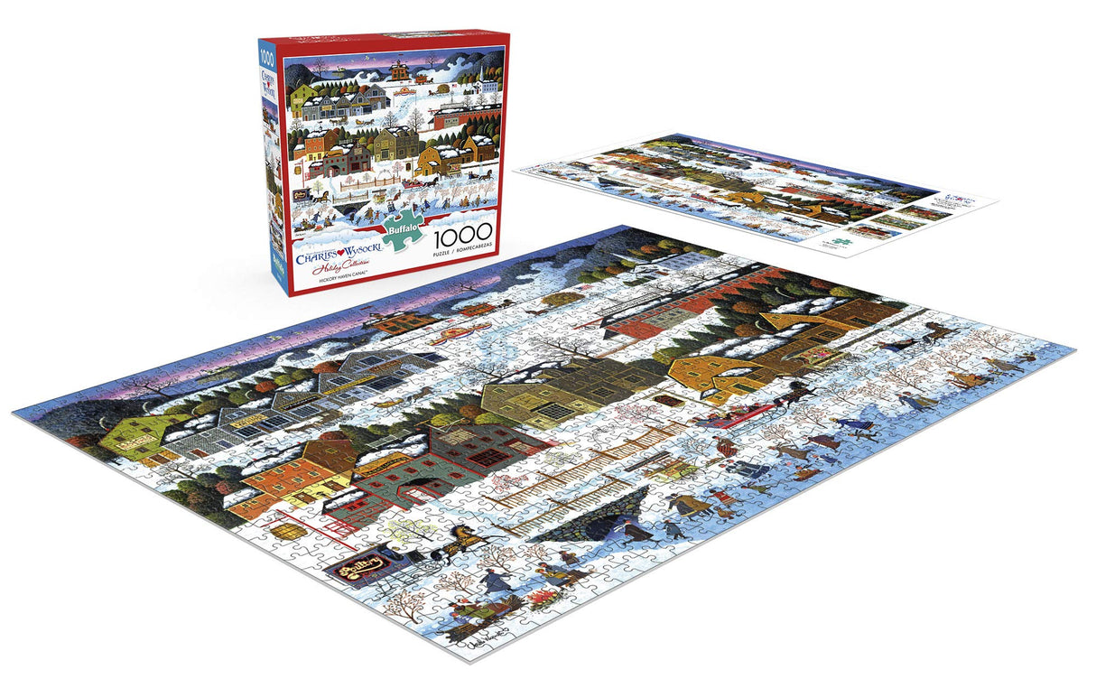 Buffalo Games - Charles Wysocki - Hickory Haven Canal - 1000 Piece Jigsaw Puzzle for Adults -Challenging Puzzle Perfect for Game Nights - Finished Size is 26.75 x 19.75 Buffalo Games