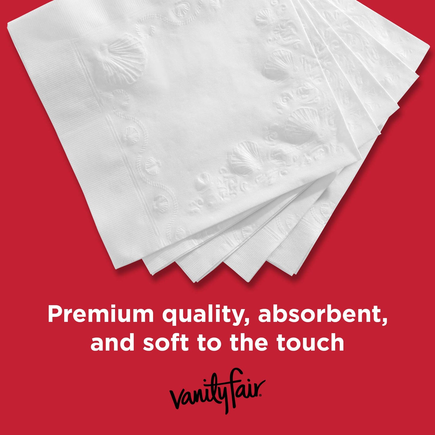 Vanity Fair Everyday Paper Napkins, 100 Count, Disposable Napkins Made Soft And Smooth For Everyday Meals