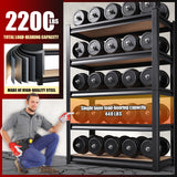 72''H Garage Shelving Heavy Duty 5-Tier Adjustable Storage Shelves Unit,2020 LBS Metal Wood Utility Rack Shelf for Industries, Warehouses, Basement,Black (72'H x 36''W x 16.1''D) LBVSKK