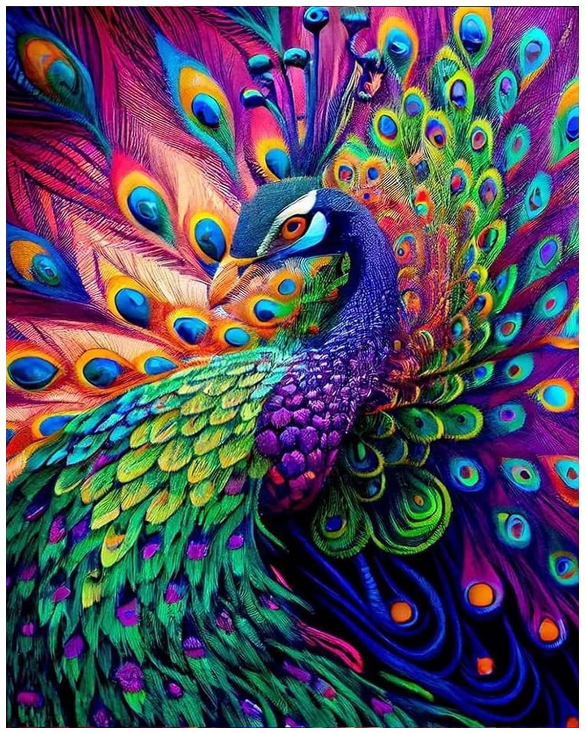 KEUASDV Diamond Painting Kits for Adults, Peacock 5D DIY Diamond Art Kits Full Drill Diamond Dots for Gift Wall Decor and Relaxation Gem Arts 12x16 inch KEUASDV