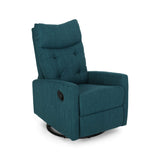 Christopher Knight Home Ishtar Glider Swivel Push Back Nursery Recliner, Teal, Black 35.75D x 25W x 39H in Christopher Knight Home