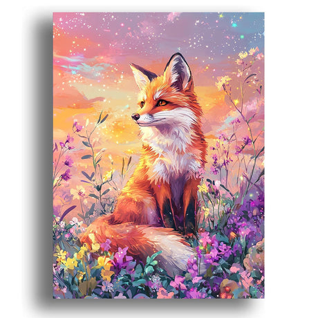 Zariocy Paint by Numbers Kits for Adults - Fox DIY Oil Paintings Canvas Acrylic Paint Set - Animal Paint by Numbers Kit for Beginners and Ideal for Home Decor 16x20 inch Zariocy