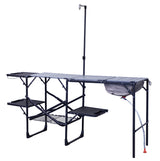 GCI OUTDOOR Master Cook Station | Portable Folding Kitchen Table with Soft Shell Sink, Heat Resistant Tabletop & Telescoping Lanter Pole, Perfect for Camping Trips GCI Outdoor