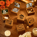 iDIY Personalized Dog Memorial Gifts, Pet Memorial Gifts for Dogs or Cats, Pet Hair Keepsake Box, Wooden Pet Fur Ashes Memorial Box, Pet Loss Sympathy Gift for Dogs Cats iDIY