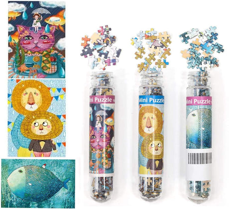 3 Pack Mini Animal Jigsaw Puzzles 150 Pieces for Adults Small Jigsaw Puzzle 6 x 4 Inches House Entertainment Toys Home Decor Puzzles wifreo