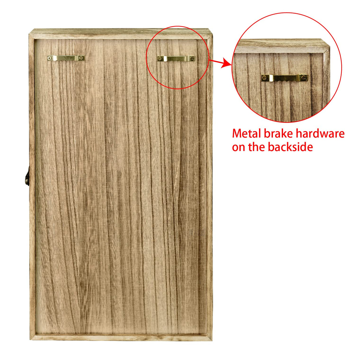 Ikee Design Wooden Collection Display Case with Hinged and Clear Tempered Glass Top, Wall Mounted 10 Slots Wood Display Storage Box for Mini Figures, Collections, Essential Oils, Oak Color Ikee Design