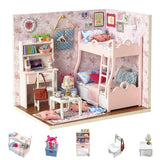 Flever Dollhouse Miniature DIY House Kit Creative Room with Furniture and Cover for Romantic Artwork Gift(Mood for Love) Flever